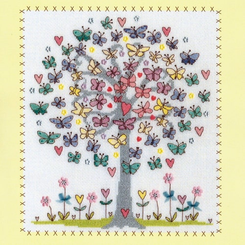 Bothy Threads Love Baby Boy Tree Kim Anderson Cross Stitch Kit Etsy