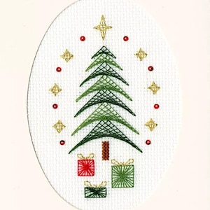 Carte de Noël Bothy Threads - Kit de point de croix compté le tout emballé 9 x 13 cm XMAS28