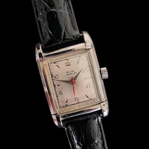 Vintage RARE 1940's Wyler Rectangular Mechanical Watch Deco Swing Classic