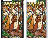 Printed Mosaic Stained Glass Disney Inspired Chip n Dale Phone Case iPhone 4 5 6 7 8 X Xs XR Xs Max 11 11 Pro 11 Pro Max (D)