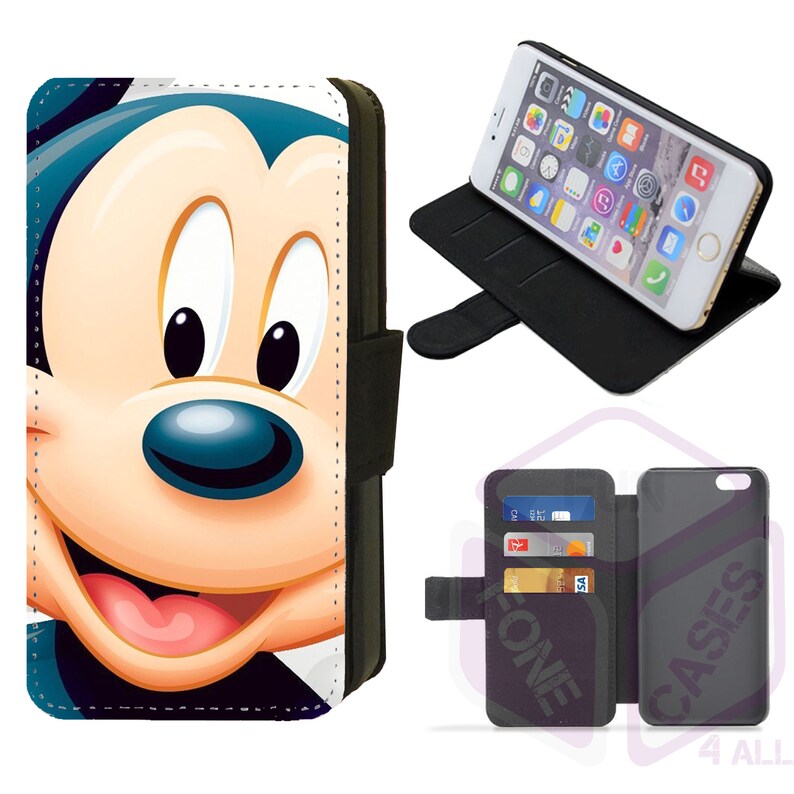 Mickey Mouse Disney Inspired Flip Phone Case Wallet Iphone 4 5 Etsy