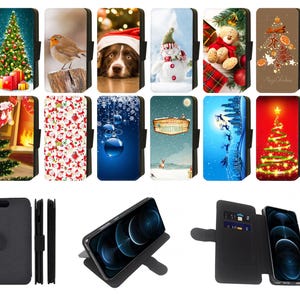 Peut inclure: Une collection de 12 coques de téléphone sur le thème de Noël. Les coques présentent une variété de motifs, notamment un bonhomme de neige, un sapin de Noël, une cheminée et un Père Noël. Les coques sont toutes fabriquées dans un matériau durable et sont conçues pour protéger votre téléphone des rayures et des chocs.