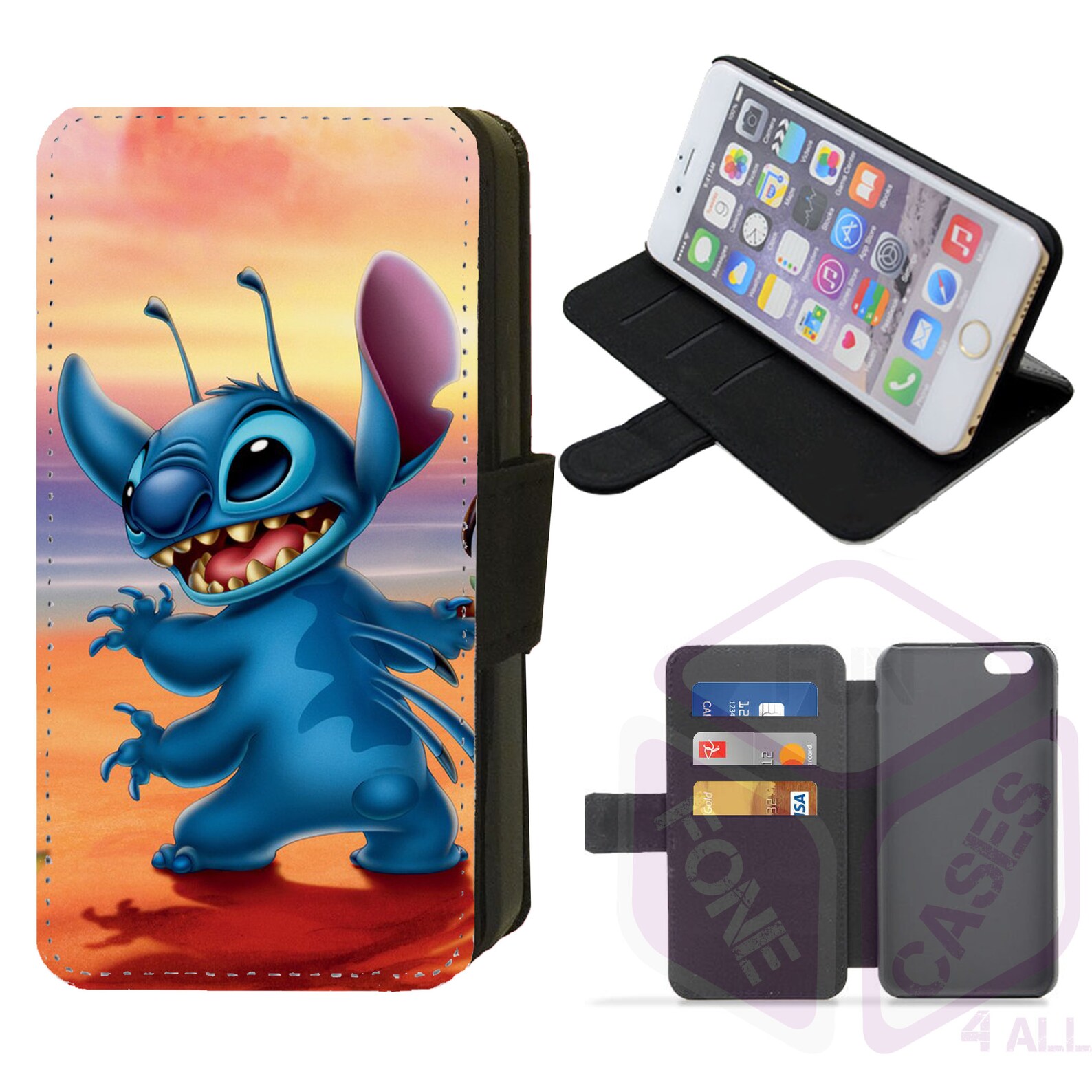 Lilo and Stitch Disney Inspired Flip Phone Case Wallet iPhone Etsy