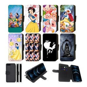 Sneeuwwitje, op Disney geïnspireerde telefoonhoesje portemonnee voor Apple iPhone, Google Pixel, Samsung Galaxy (S1 .)