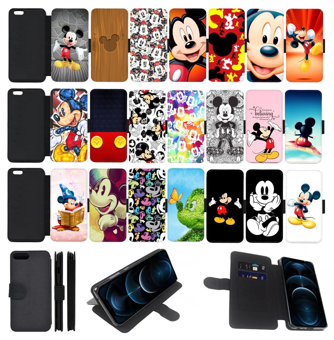 Mickey Mouse Disney Inspired Flip Phone Case Wallet Compatible