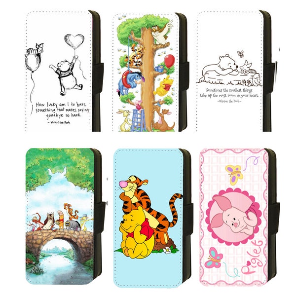 Winnie The Pooh Tigger Eeyore Flip/Wallet Phone Case compatible with Apple iPhone, Google Pixel, Samsung Galaxy (S1)