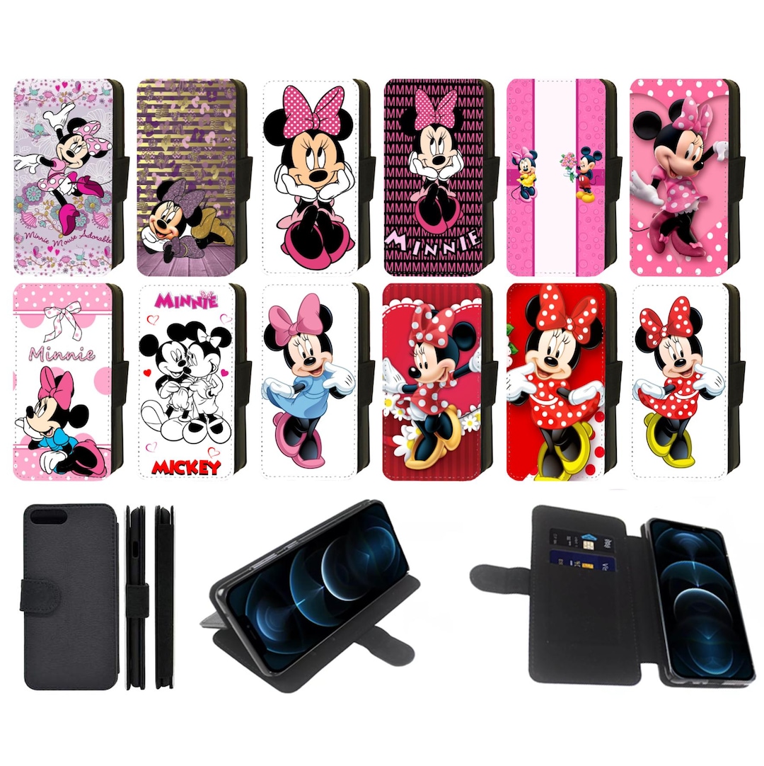Minnie Mouse Disney Inspired Flip/wallet Phone Case for All Apple