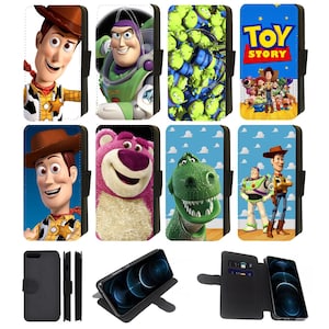 Toy Story Woody Jessie Bullseye flip/wallet-telefoonhoesje compatibel met Apple iPhone, Google Pixel, Samsung Galaxy (S1)