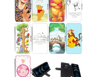 Winnie The Pooh Tigger Eeyore Flip/Wallet Phone Case compatible with Apple iPhone, Google Pixel, Samsung Galaxy (S1)
