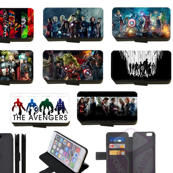 Iron Man Captain America Superheroes Avengers Inspired Printed Flip\Wallet Phone Case for Apple iPhone, Google Pixel, Samsung Galaxy (S1)