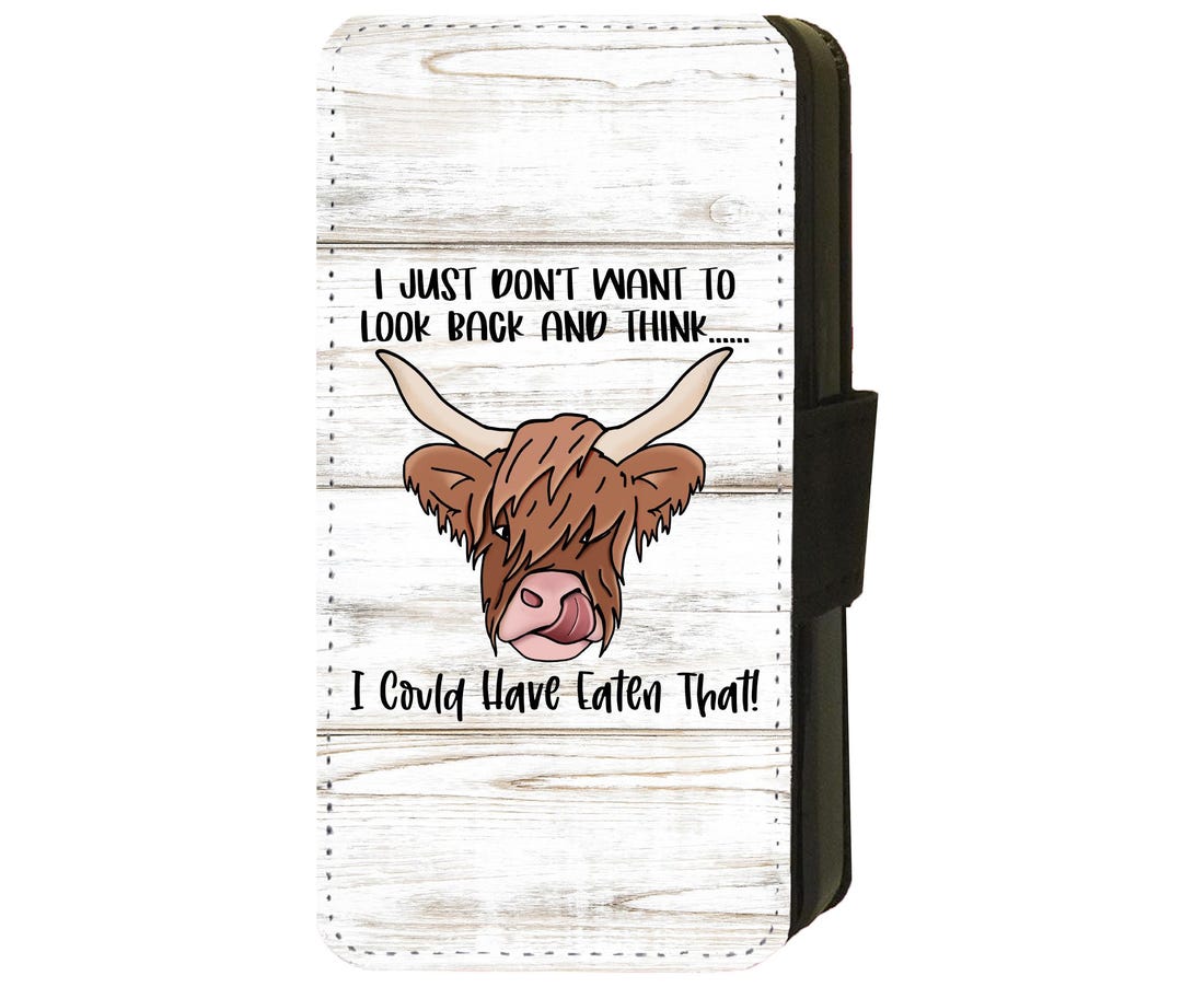 Apple iPhone Funny Vegan Cow Quote Printed Flip/wallet Phone