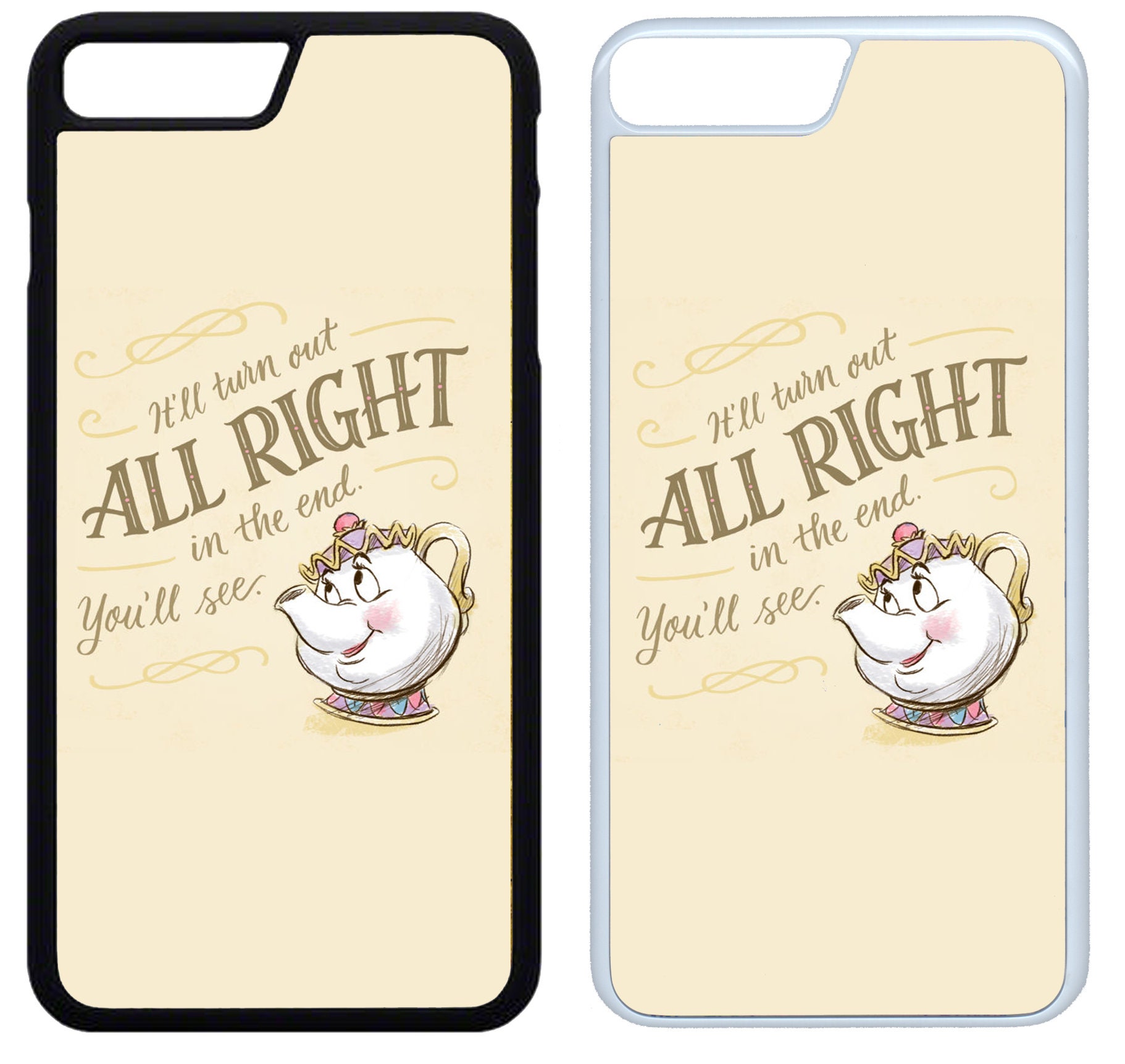 Beauty and the Beast Teapot Quote Disney Inspired Phone Case Etsy