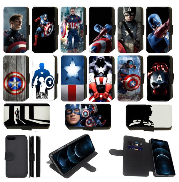 Superhero Captain America Avengers Inspired Flip Phone Case for