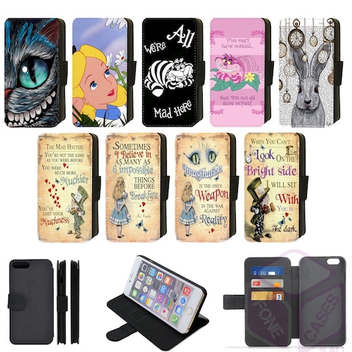 droogte Vrijwel Klaar Alice in Wonderland Mad Hatter Flip Phone Case Wallet Iphone 5 - Etsy