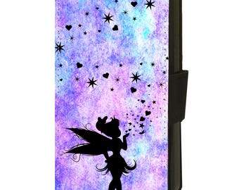 ティンカーベルの妖精ディズニー風フリップ/ウォレット型携帯電話