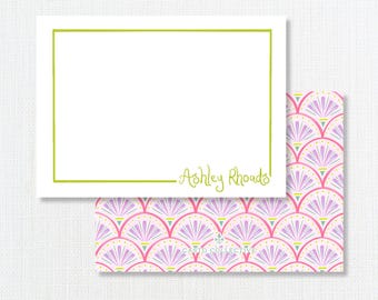 Cheeky Custom Stationery, Personalized Pink Notecards, Bright Personalized Gifts