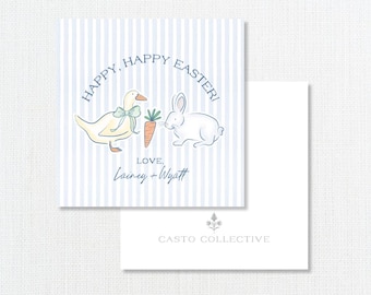 Watercolor Easter Bunny Gift Tag, Personalized Gifts, Gift Tag, Easter Gift Tag,