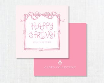 Bamboo & Bows Enclosure Card, Personalized Gifts, Mothers Day Gifts, Gift Tag