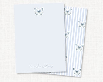 Custom Watercolor Butterfly Stationery, Personalized Notecards, Personalized Gifts, Mothers Day Gifts