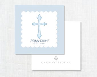 Watercolor Cross Gift Tag, Personalized Gifts, Gift Tag, Easter Gift Tag, Baptism Thank you Tag