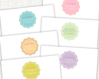 Wavy Personalized Notepad, Personalized Gifts, Mothers Day Gifts,