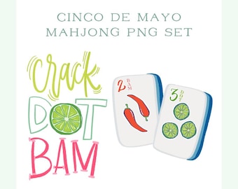 Cinco De Mayo Mahjong Clipart PNG files