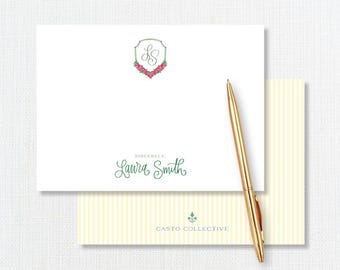 Azalea Crest Custom Stationery, Personalized Notecards, Personalized Gifts, Masters Inspired Gift