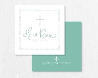 He is Risen Enclosure Card, Personalized Gifts, Easter Gift Tag, Spring Gift Tag,
