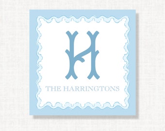 Custom Wavy Enclosure Card, Personalized Gifts, Mothers Day Gifts, Gift Tag