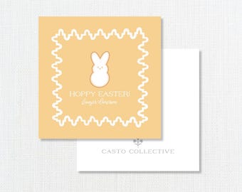 Hoppy Easter Enclosure Card, Personalized Gift tag, Easter Gifts, Gift Tag
