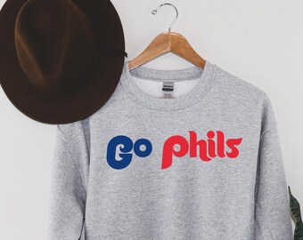 Philadelphia Phillies Crewneck, Vintage Phillies Baseball Sweatshirt, Philly Baseball Pullover, Philly Sports Gifts, Philly Sports Fans Tops
