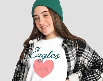 Eagles Fan Gift Girls Football Shirt Eagles Youth T-Shirt Eagles Lover Eagles Fan Tshirt Regalo per Eagles Fan Women Game Day T-Shirt Calcio