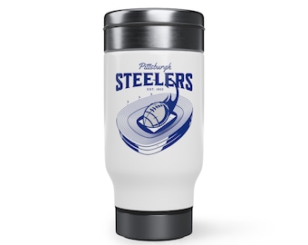 Steelers Tumbler, Pittsburgh Mug, NFL Pittsburgh, Steelers Fan Gift, Steelers Gifts For Men, Retro Pittsburgh Coffee Mug, NFL Mugs