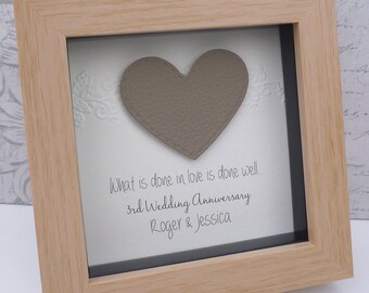 3rd anniversary gift etsy