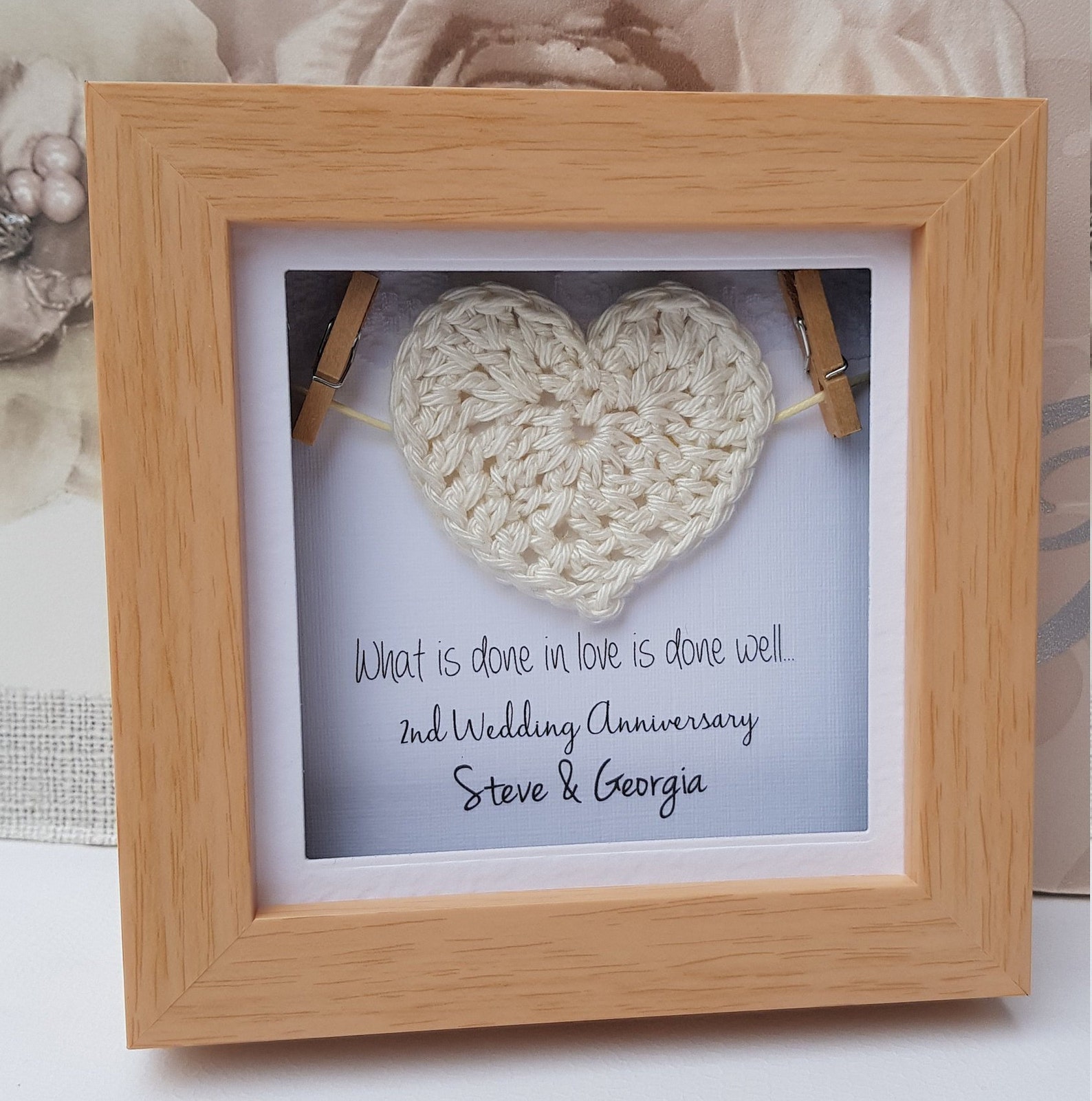 2nd anniversary gift 2nd cotton anniversary gift cotton Etsy