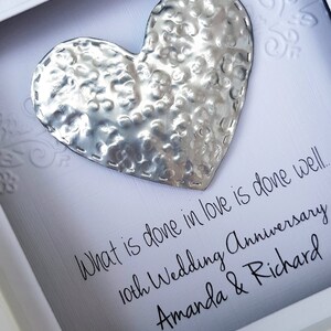 TIN Anniversary Gift 10th Wedding Anniversary 10th Tin Gift