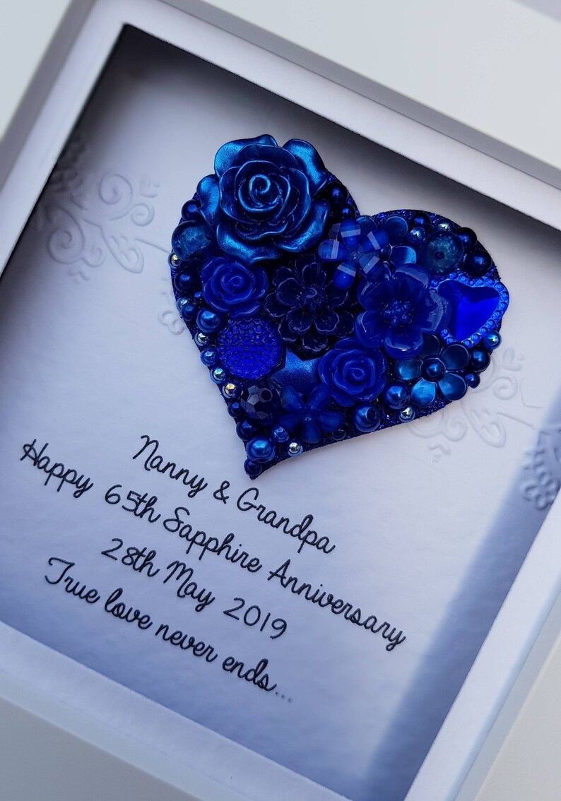 65th wedding anniversary gift 65th anniversary gift sapphire | Etsy