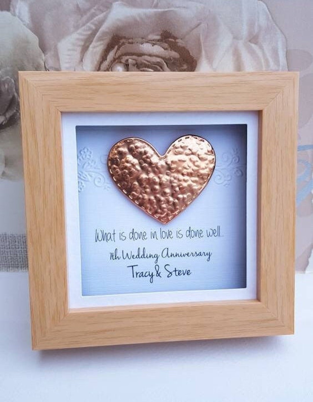 Copper Anniversary Gift 7th Wedding Anniversary 7th Anniversary Copper