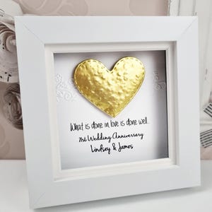 LAITON cadeau d'anniversaire 21e anniversaire de mariage 21e anniversaire de mariage cadeau en laiton personnalisé en laiton 21e année de mariage 21e cadre en laiton