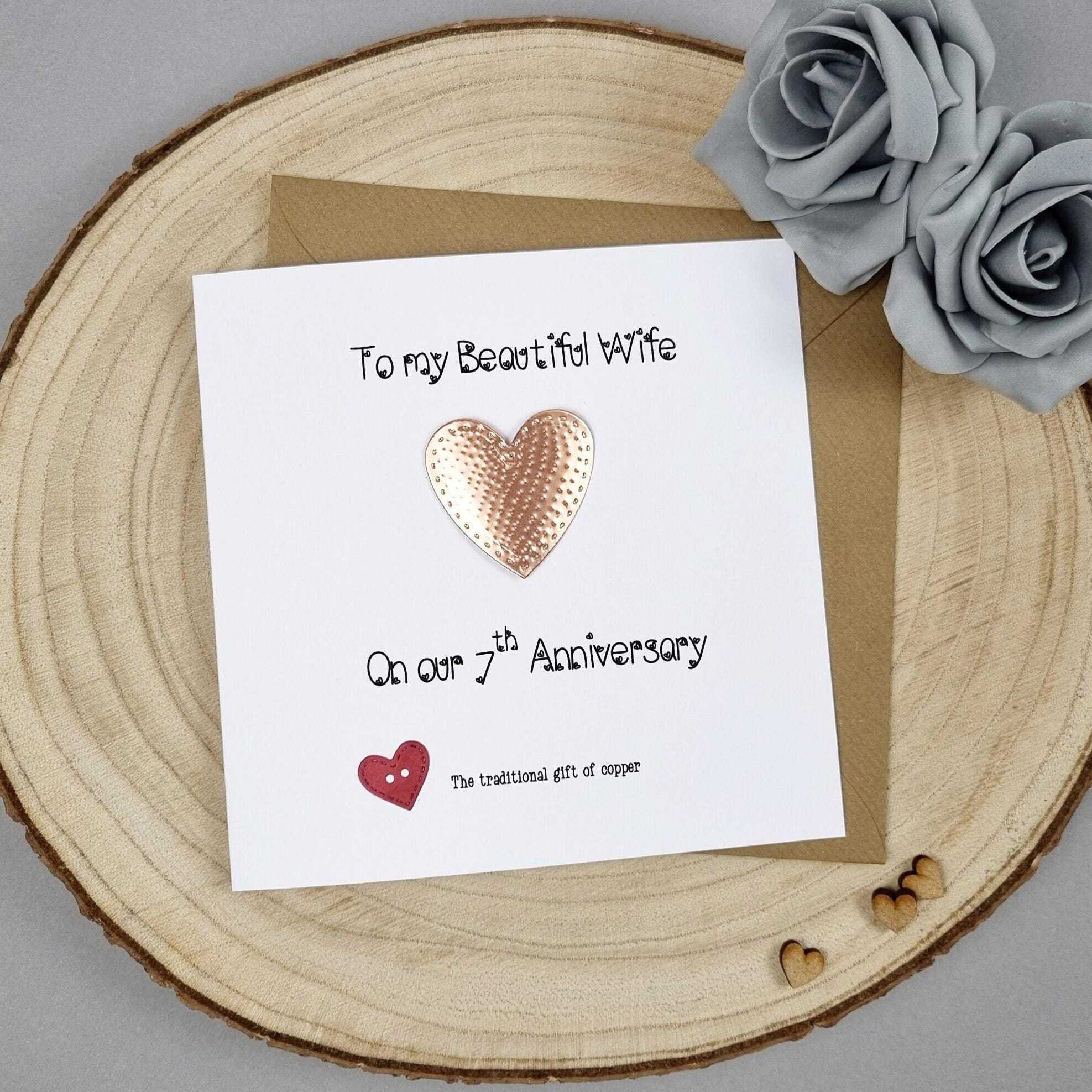 Tarjeta De Madera De Bambú Con Corazón | Carta De Amor Para San Valentín, Aniversario O Cumpleaños | Con Soporte Y Sobre Rojo
