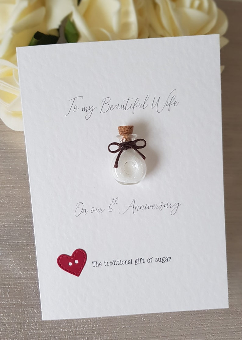 6th anniversary card6th sugar card6th wedding anniversary