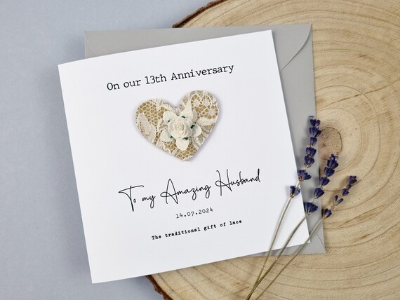 Cute 13 Year Anniversary Card, Sunset Bears - Free Metal 13th Anniversary Love Token Gift Gc Annisunset13 - View #4