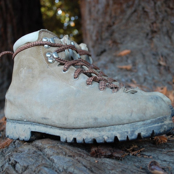Mens Vintage US 9.5 basque bottes robustes lacent Mountaineer cuir botte travail bottes randonnée