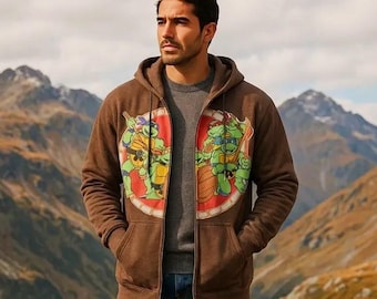 Mens or Womens Hoodie Teenage MUTANT NINJA Turtles (TMNT) Vintage Prints