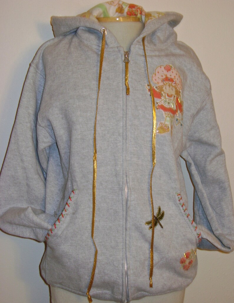 Womens Hoodie STRAWBERRY SHORTCAKE VINTAGE 80s Print Etsy