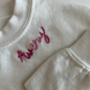 Kleinkind / Jugend personalisierte Hand bestickt Sweatshirt, süßes Kleinkind Sweatshirt, süße Jugend Sweatshirt, benutzerdefinierte Sweatshirt