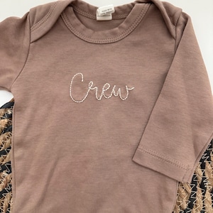 Baby Hand Embroidered Bodysuit, Custom Onesie, Personalized Baby Bodysuit,Going Home Outfit for Baby,Custom Baby Gift,Personalized Baby Gift