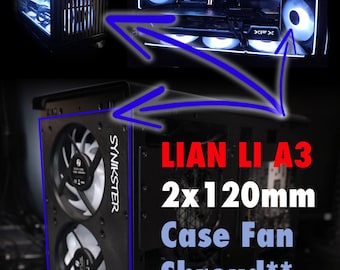Lian Li A3 2x120mm Front Fan Shroud - (Dual Fan) Support
