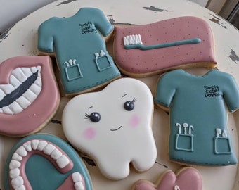 Dental themed graduation cookies (36 cookies)