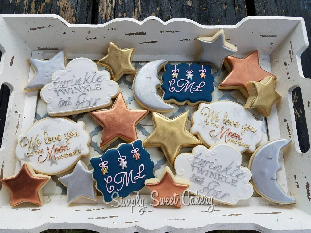 Twinkle Twinkle Little Star Cookies (48 Cookies) - Etsy